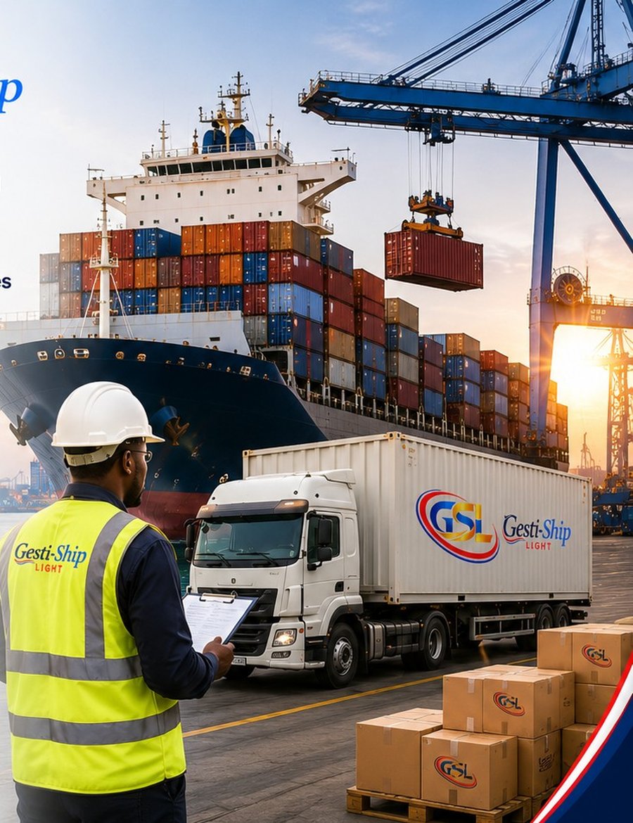 Agent GSL supervisant un contrôle de marchandises au port